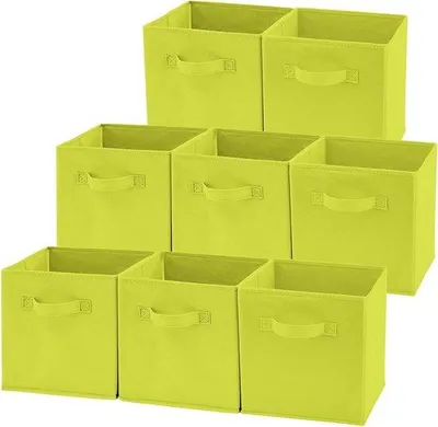 Obrázek produktu pro Skládací látkové tašky s uchy – sada 8 kusů – tašky na oblečení a hračky – 267 x 267 x 278 cm – Omagrün