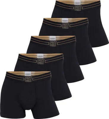 Produktbild von CR7 Herren Retro Boxer 5-Pack Basic Organic - blue - Größe XL