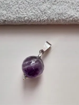 Image de Pendentif Boule d'Améthyste Argent 925