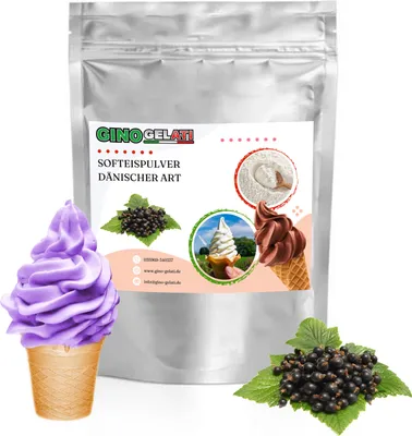 Produktbild von Schwarze Johannisbeere Dänisches Softeis Pulver 1 kg