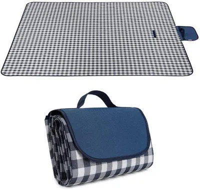 Produktbild von Famanu Picknickdecke Wasserfest und Komfortabel - Blau