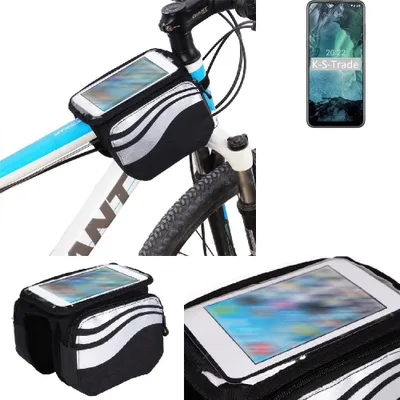 Produktbild von K-S-Trade Rahmentasche Fahrrad-Halterung kompatibel mit Nokia G11 Rahmenhalterung Fahrrad Handyhalterung Fahrradtasche Handy Smartphone Halterung Bike