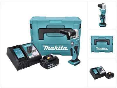 Obrázek produktu pro Akumulátorová úhlová vrtačka Makita DDA 351 RT1J 18 V 13,5 Nm + 1x akumulátor 5,0 Ah + nabíječka + Makpac