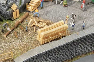 Produktbild von Faller 2 Schwartenbretterstapel 180872