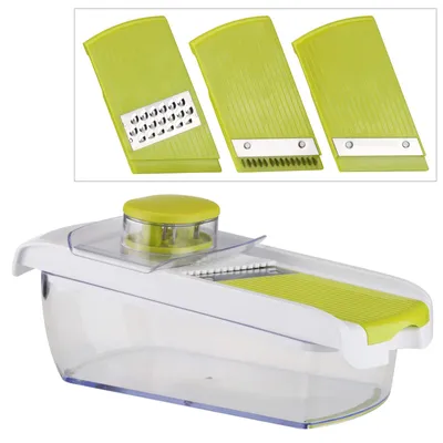 Produktbild von Gemüsereibe Set, Aufsätze & Auffangbehälter