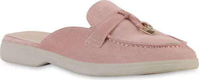 Produktbild von VAN HILL Damen Pantoletten Sandalen Slippers Schuhe 841581, Farbe: Rosa Velours, Größe: 41