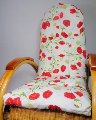 Produktbild von Rattani Auflage/Polster für Schaukelstuhl, Liegestuhl, Ersatzpolster Gr. 130 x 50 x 12 cm Stoff Red Flower -  EU