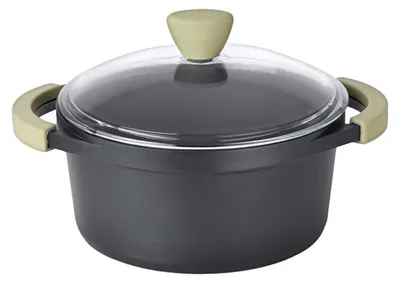 Produktbild von Berghoff Stewpot 24CM Kochtopf inkl. Deckel, Gusseisen/Gussaluminium, 24 cm Durchmesser, Induktionsherd-geeignet, Antihaftbeschichtung