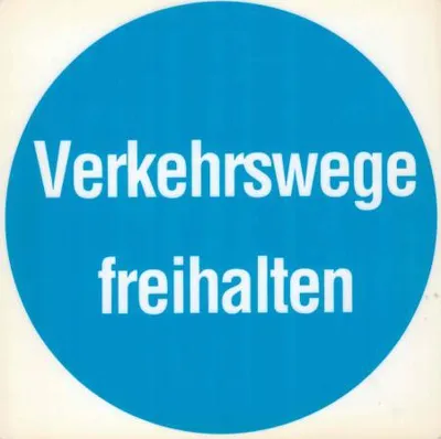 Produktbild von Hinweis- Schild - Verkehrswege freihalten - Gr. 20 X 20 cm - 308317