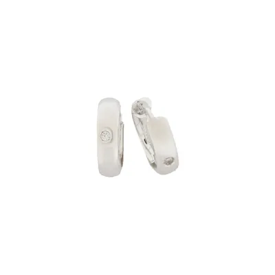 Produktbild von Miamar SCR41 Damen Creolen Sterling-Silber 925 Silber Weiß
