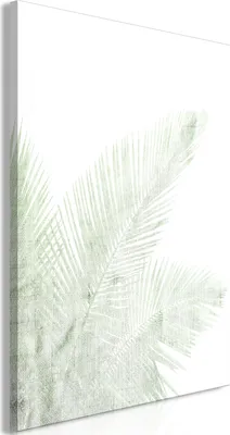 Produktbild von Vlies Leinwandbild - Velvet Green (1 Part) Vertical 20x30 cm Blätter b-A-0608-b-a