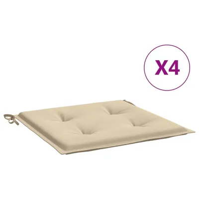 Immagine prodotto di Cuscini per Sedia 4 pz Beige 40x40x4 cm in Tessuto Oxford