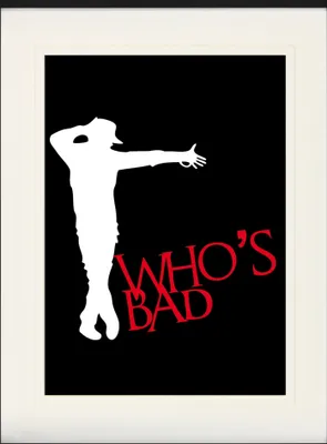 Obrázek produktu pro Hudební zarámovaný obraz s paspartou | Wall Art | V rámu - King Of Pop, Who's Bad Moonwalk (80 x 60 cm)