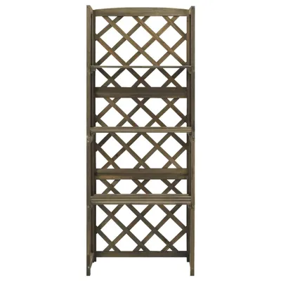 Immagine prodotto di Graticcio con Ripiani Grigio 55x30x140cm in Massello di Abete