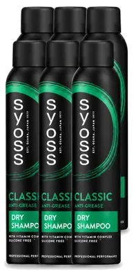 Produktbild von 6 x Syoss Anti-Grease Trockenshampoo - 200 ml - Vorteilspackung - 6 Stücke