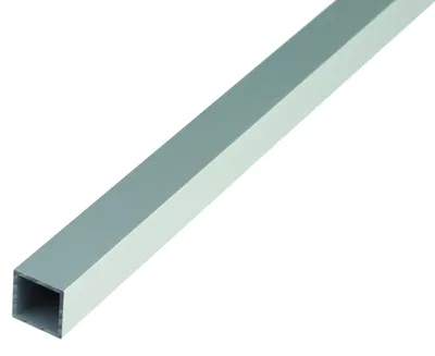 Image de Alberts 473518 Tube carré, aluminium, anodisé couleur argent, 1000 x 10 x 10 mm