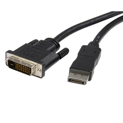 Produktbild von StarTech.com 3m DisplayPort auf DVI Kabel - DisplayPort auf DVI Adapterkabel 1080p Video - DisplayPort zu DVI-D Kabel Single Link - DP zu DVI Monitor Kabel - DP 1.2 zu DVI Konverter, 3 m, DisplayPort, DVI-D, Stecker, Stecker, Gerade