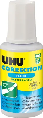 Produktbild von UHU Korrekturfluid Wasserbasis 20 ml weiß lose