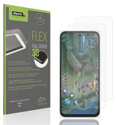 Produktbild von 2x Full Cover Schutzfolie matt für Oppo A6k Panzerfolie Anti-Shock