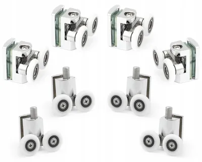 Produktbild von Sannit RZ1358Z Doppelrollen Duschkabine Metall 8 Stück