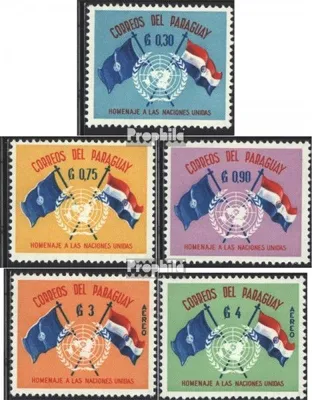 Produktbild von Briefmarken Paraguay 1960 Mi 864-868 (kompl.Ausg.) postfrisch 15 Jahre Vereinte Nationen