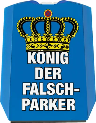 Produktbild von Krone Parkscheibe mit Spruch König der Falschparker
