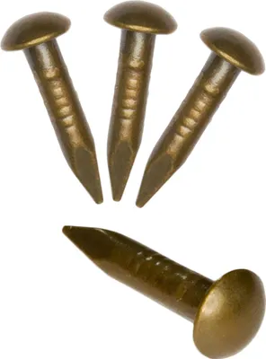 Produktbild von 'FUXXER® - 50x Antike Messing-Design Rundkopf-Nägel, Möbel-Bau, Restauration, Holz, Vintage Bronze An'