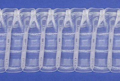 Image de rewagi  5 mètres de ruban décoratif, ruban pour rideaux   Largeur : 10 cm  Rapport du tissu : 1:2,0  L035