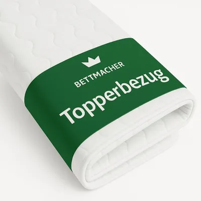 Produktbild von Topperbezug 100x200 cm für Kernhöhen von 5-7 cm waschbar bis 60°C mit Reißverschluss aus Mikrofaser