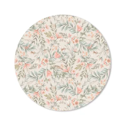 Produktbild von MuchoWow® Mauspad Mousepad Blumen - Vintage - Muster 30x30 cm - Mousepads - Maus Mat - Pad - Mausunterlage - Tischunterlage - Schreibtischmatten