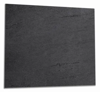 Produktbild von Wallario Herdabdeckplatte aus Glas, Größe 60 x 52 cm 1-teilig, Motiv Schwarze Schiefertafel Optik - Steintafel