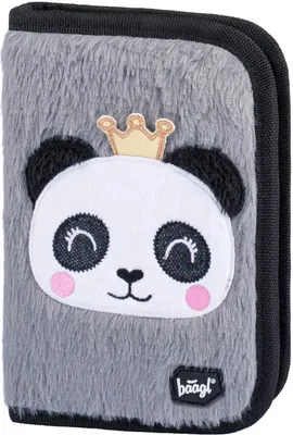 Produktbild von Baagl Federmäppchen für Mädchen - Schüleretui, Schulmäppchen für Schreibzubehör (Panda)
