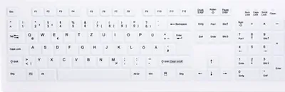 Produktbild von CHERRY AK-C8100F-FU1-W/GE Tastatur RF Wireless QWERTZ Deutsch Weiß (AK-C8100F-FU1-W/GE)