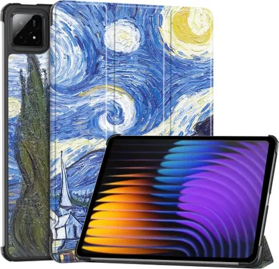 Produktbild von Xiaomi Pad 7 (Pro) / Pad 8 (Pro) Hülle - Coverup Tri-Fold Ständer Klapphülle mit Schlaf/Wach-Funktion - Sternennacht