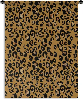 Produktbild von MuchoWow® Wandteppich Wandbehang Tiermuster - Panther - Gelb - Gold 150x200 cm Tapisserie Dekoration Wandtuch - Wandaufhängung - Moderner