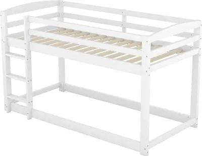 Obrázek produktu pro okwish patrová postel pro děti a teenagery, dětská postel, rám z masivní borovice 90x200cm, bílá