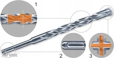 Obrázek produktu pro SDS-Plus vrták do betonu Festmann, 12 x 310 mm, 4 vrtáky