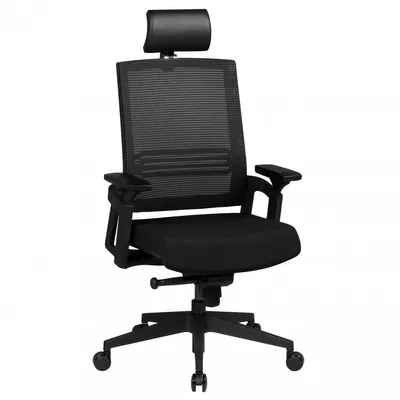 Produktbild von Amstyle Chefsessel Apollo A1 Stoffbezug schwarz Drehstuhl mit Kopfstütze; SPM1.318