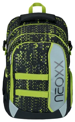 Produktbild von neoxx Schulrucksack mit Laptopfach Active Pro School Backpack Code Breaker hellgrün schwarz