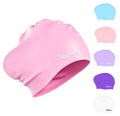 Imagen del producto de Gorro para nadar para niños, con silicona antideslizante, ideal para cabello largo, para edades de 6 a 12 años