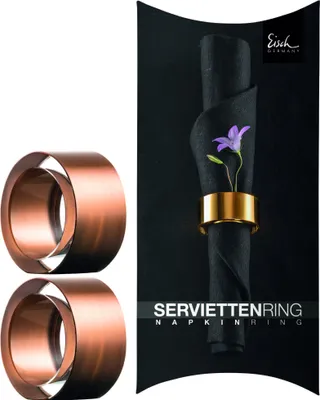 Produktbild von Eisch Vorteilset 2 Stück 2 Serviettenringe 905/50 kaya im Geschenkkarton SERVIETTENRINGE 77290550 und Geschenk + Spende