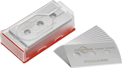 Produktbild von Küchenprofi Ersatzklingen für Ceranfeldschaber, 10 Stück, Edelstahl, im Spender, spülmaschinenfest