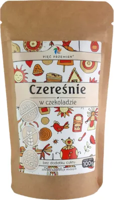 Imagen del producto de Cerezas en chocolate, sin azúcares añadidos, sin gluten, 100 g - CINCO TRANSFORMACIONES