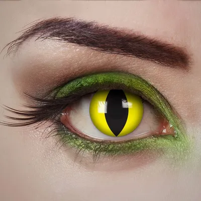 Produktbild von aricona Gelbe Kontaktlinsen Wildcat - Farbige Halloween-Linsen ohne Stärke
