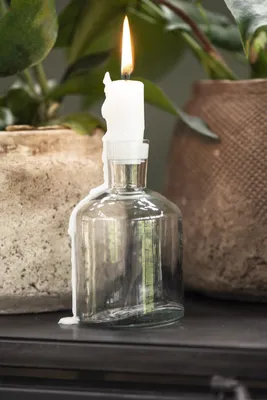 Produktbild von IB Laursen Kerzenhalter APOTHEKERGLAS für 1 DÜNNE Kerze 8x5 cm Kerzenständer