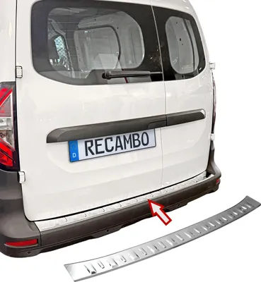 Image de Protection de seuil de chargement en acier inoxydable chromé adaptable sur Renault Kangoo III | BJ à partir de 2021>