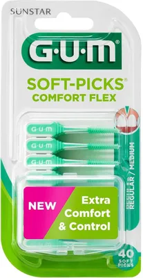 Image de Brosse à dents interdentaire Sunstar Gum Soft-Picks Comfort Flex 660 medium, 40 pièces