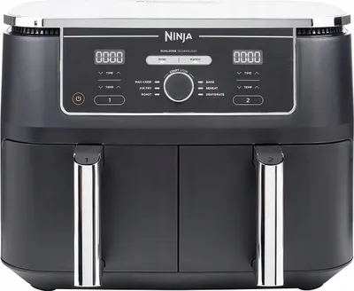 Ninja Af400Eu Max Zweistufige Ölfreie Friteuse 9,5L, Sync-Technologie