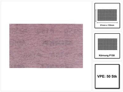 Produktbild von Mirka ABRANET Schleifstreifen Grip 81x133mm P150 50 Stk. ( 5417805015 )