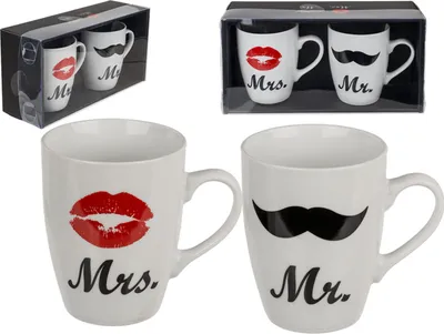 Immagine prodotto di Set di tazze in porcellana Mr & Mrs
